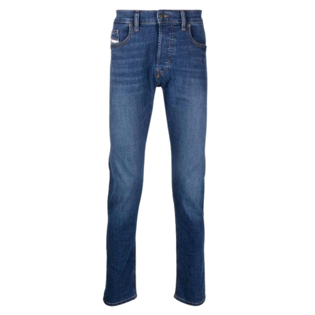 Blue Wash - Pack Shot - Diesel Mens D-Luster Washed Plain Jeans