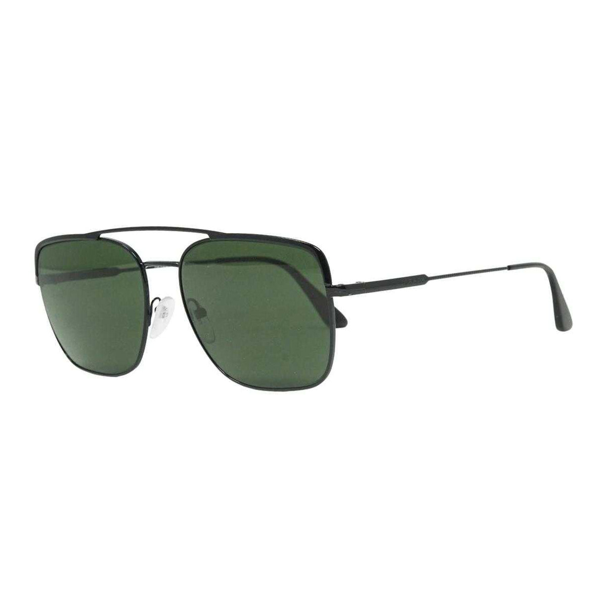 Black-Green - Front - Prada Womens-Ladies Square Sunglasses