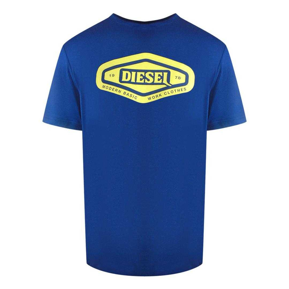 Blue - Front - Diesel Unisex Adult Modern Basic Logo T-Shirt