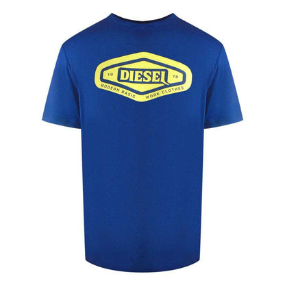 Blue - Front - Diesel Unisex Adult Modern Basic Logo T-Shirt
