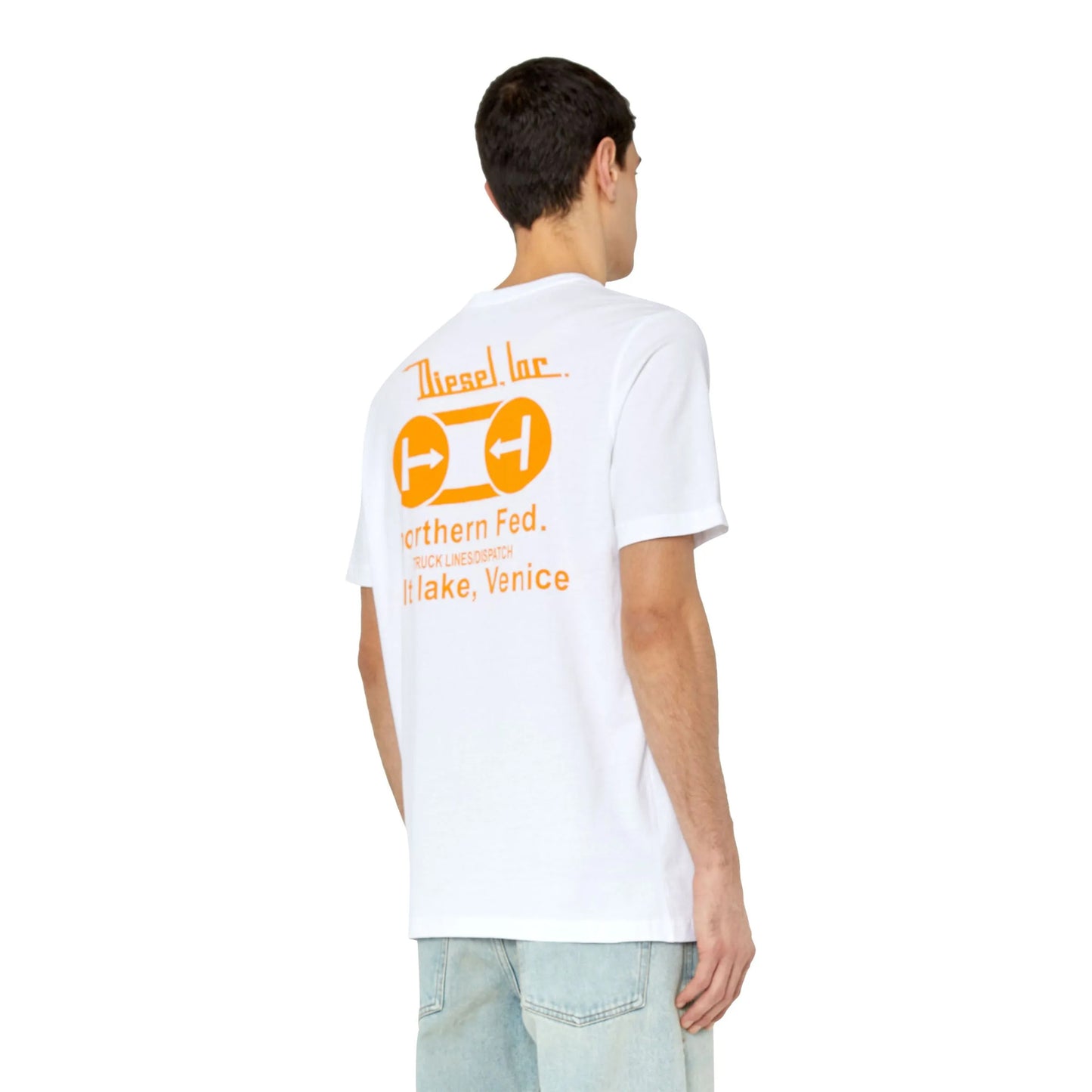 White - Back - Diesel Unisex Adult Northen Fed Logo Back Print T-Shirt
