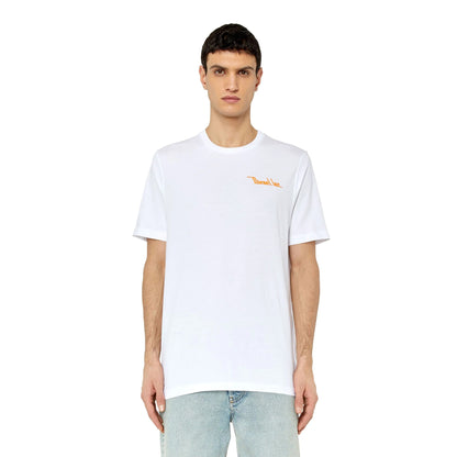 White - Side - Diesel Unisex Adult Northen Fed Logo Back Print T-Shirt