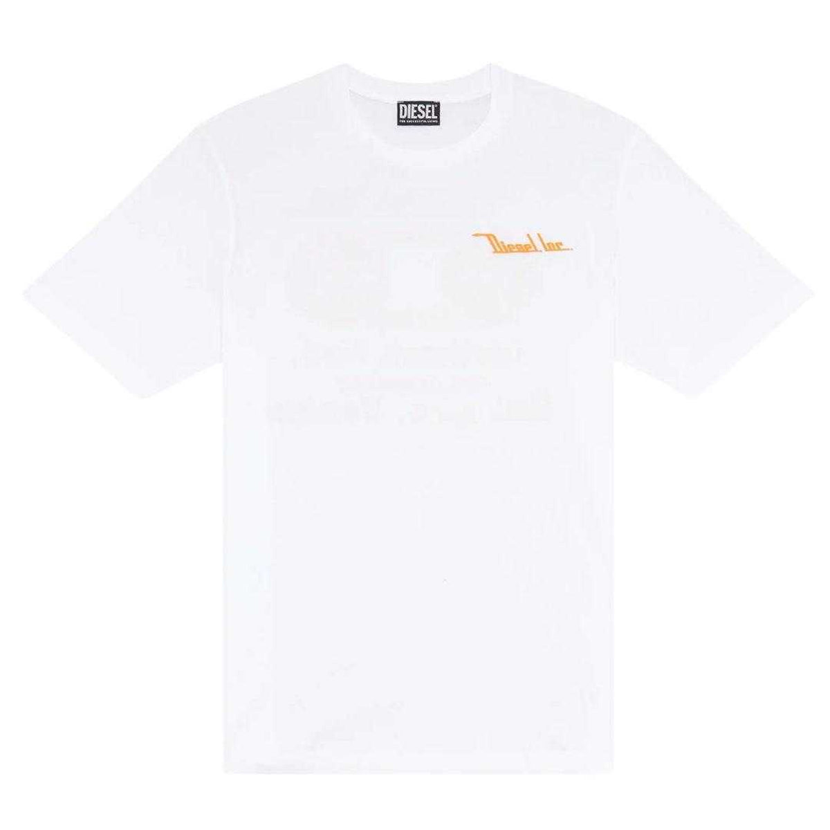White - Front - Diesel Unisex Adult Northen Fed Logo Back Print T-Shirt