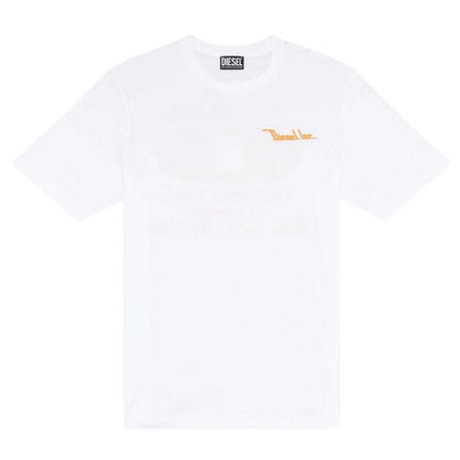 White - Front - Diesel Unisex Adult Northen Fed Logo Back Print T-Shirt