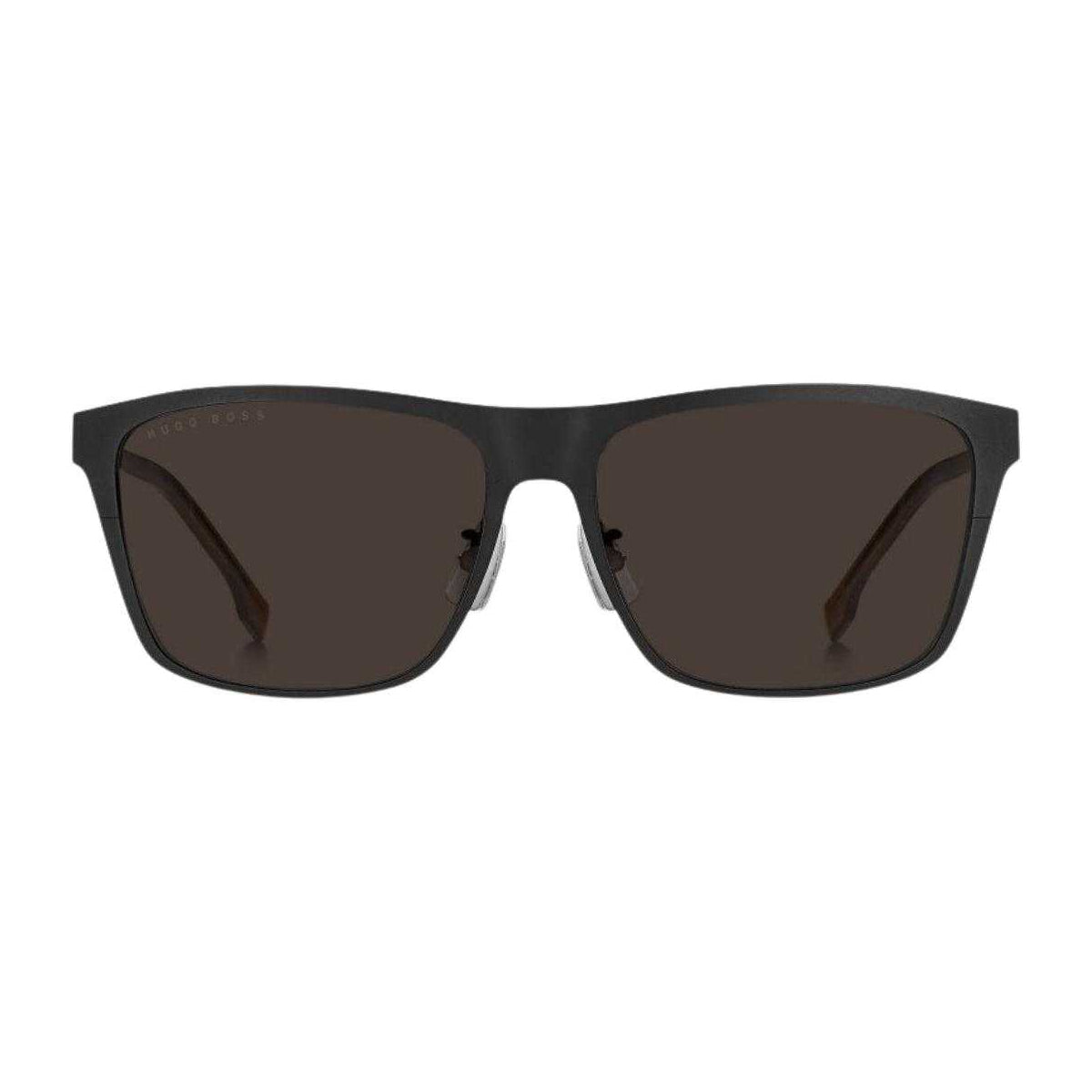Black-Grey - Back - Hugo Boss Mens Square Sunglasses