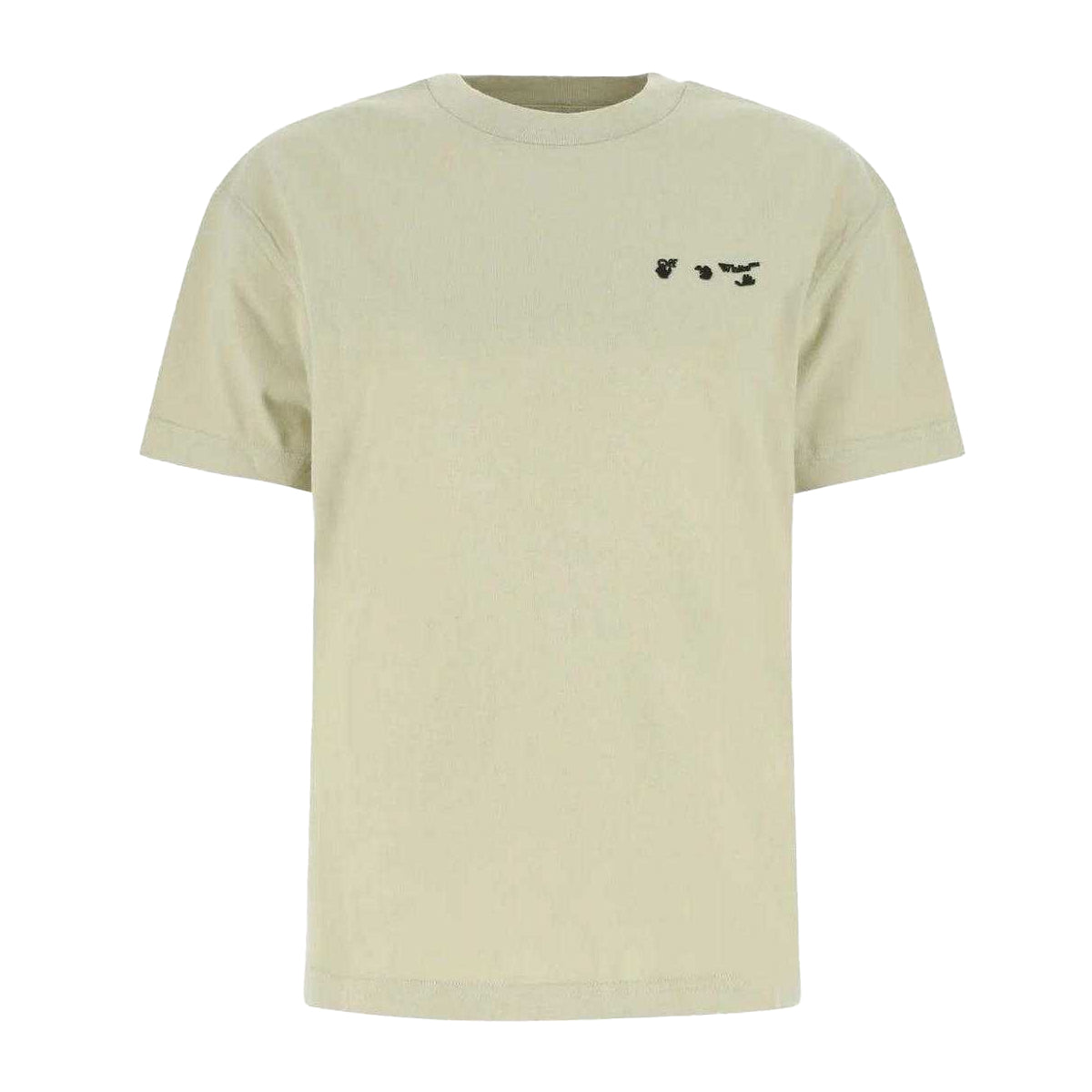 Beige - Front - Off-White Unisex Adult Logo Regular T-Shirt