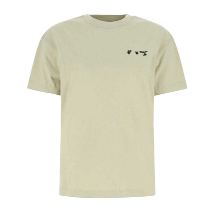 Beige - Front - Off-White Unisex Adult Logo Regular T-Shirt