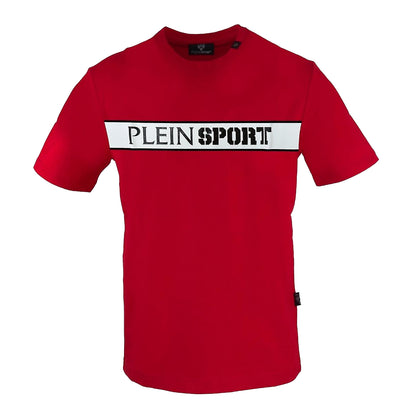 Red - Front - Plein Sport Mens Panel Logo T-Shirt