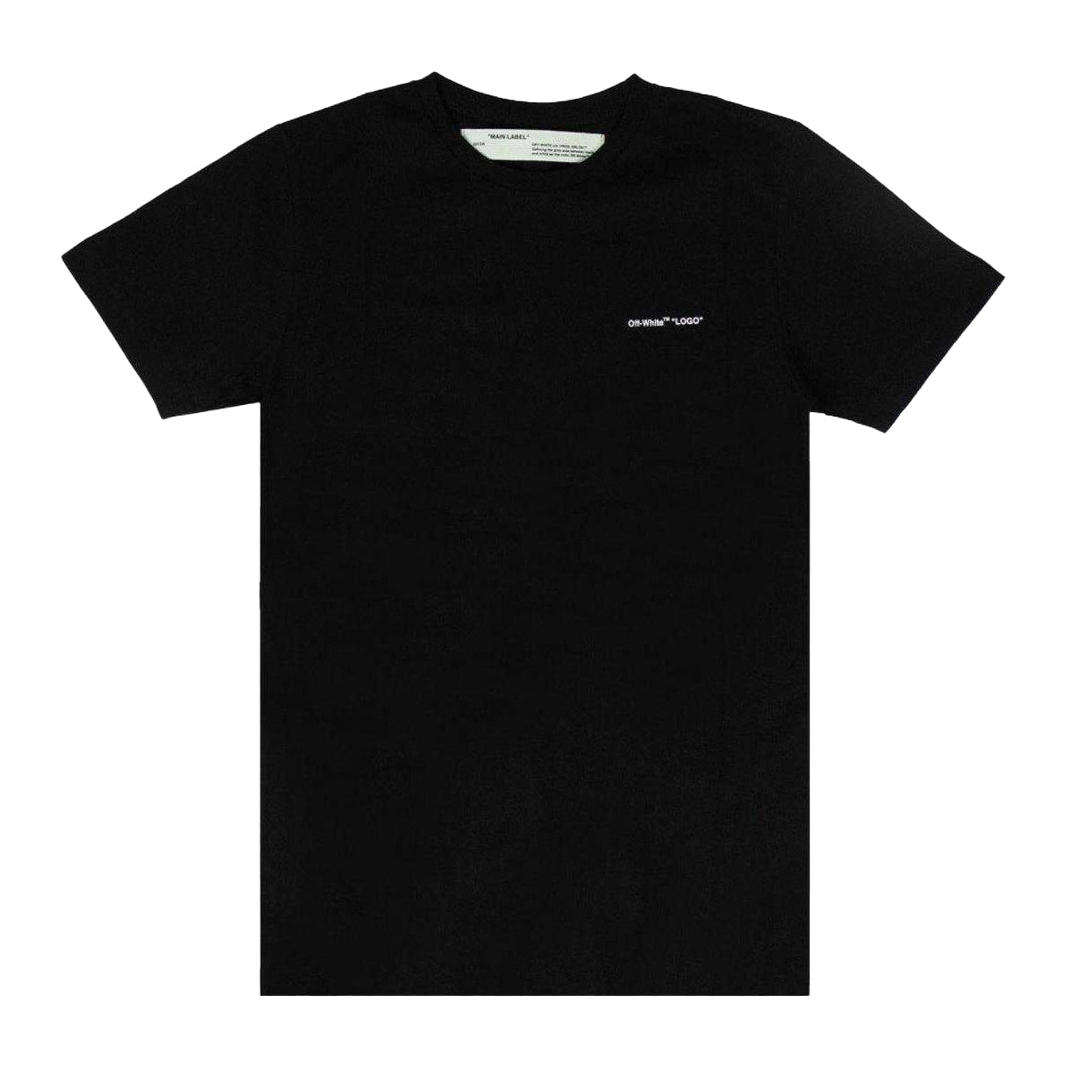 Black - Front - Off-White Unisex Adult Small Logo Slim T-Shirt