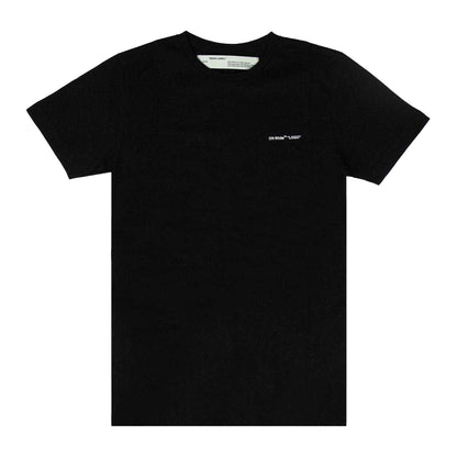 Black - Front - Off-White Unisex Adult Small Logo Slim T-Shirt
