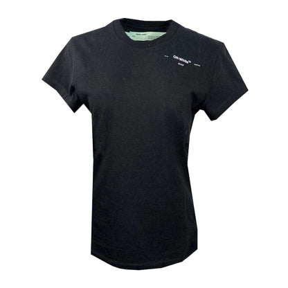 Black - Front - Off-White Womens-Ladies Logo T-Shirt