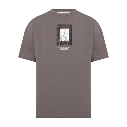 Grey - Front - Off-White Unisex Adult Paint Logo Slim T-Shirt