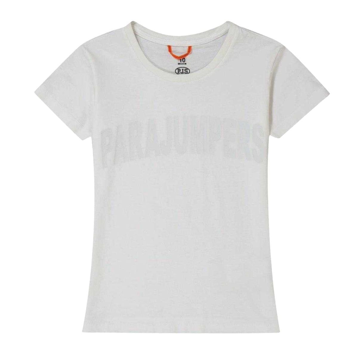 Off White - Front - Parajumpers Unisex Adult Brand Logo T-Shirt