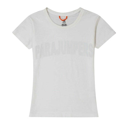 Off White - Front - Parajumpers Unisex Adult Brand Logo T-Shirt