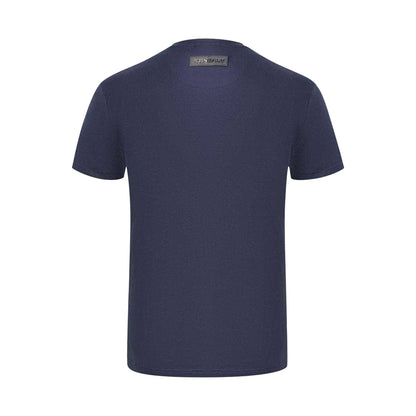 Navy Blue - Back - Plein Sport Mens Signature T-Shirt