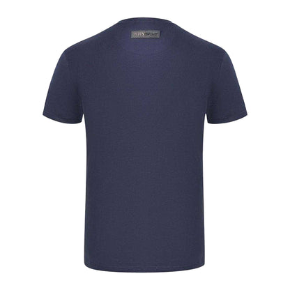 Navy Blue - Back - Plein Sport Mens Signature Branded T-Shirt