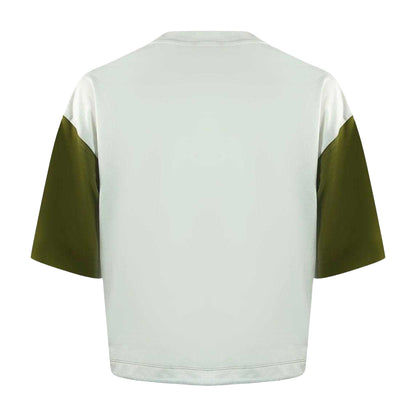 Green - Back - Parajumpers Womens-Ladies Anorak Crop T-Shirt
