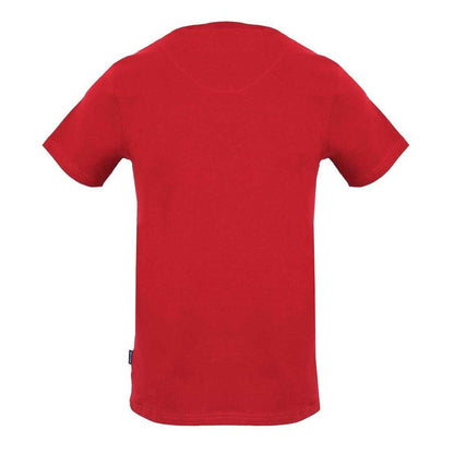 Red - Back - Aquascutum Mens Signpost Logo T-Shirt