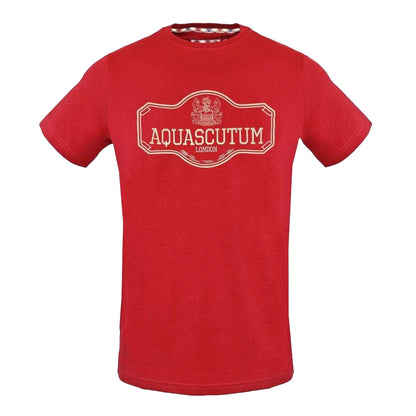 Red - Front - Aquascutum Mens Signpost Logo T-Shirt