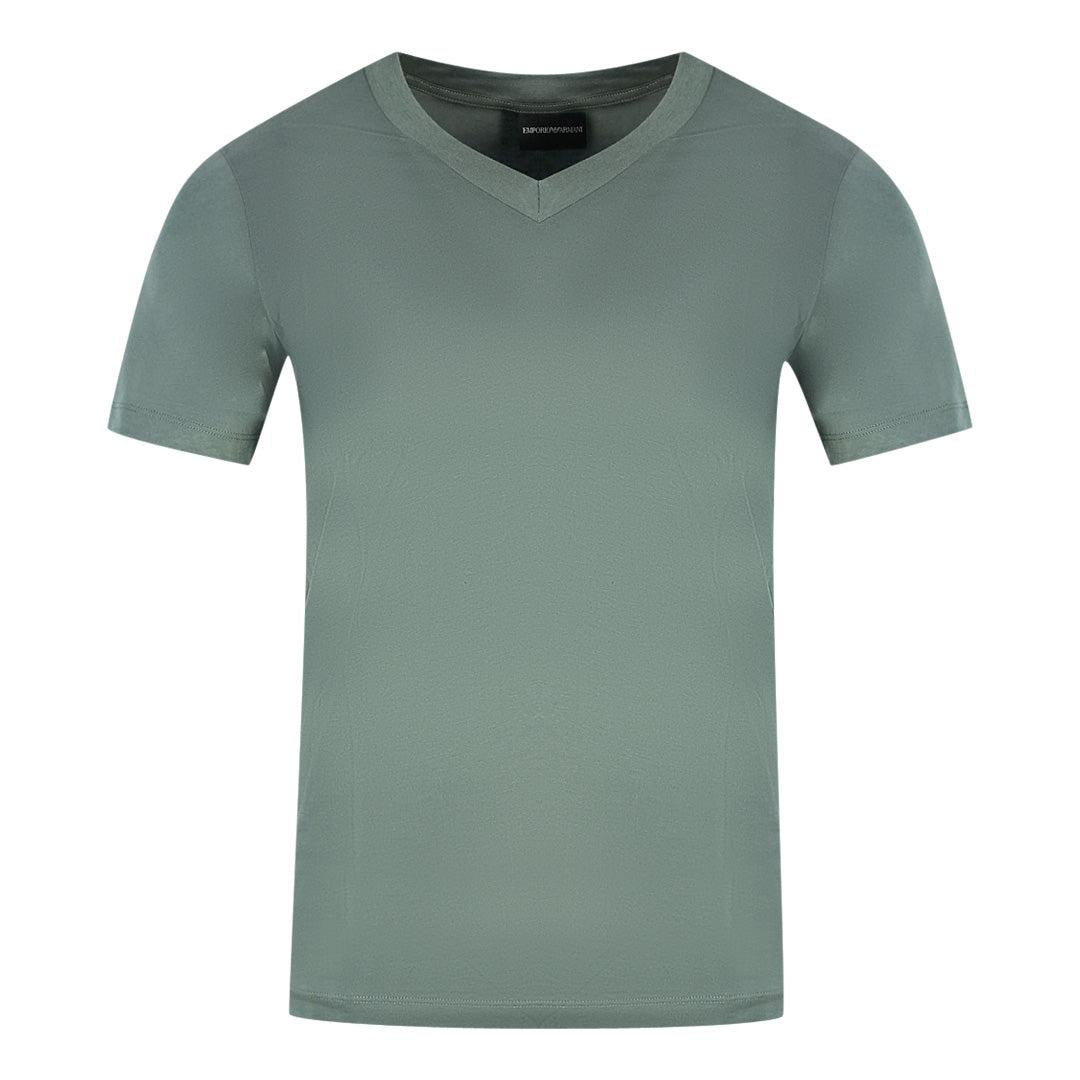 Dark Grey - Front - Emporio Armani Unisex Adult V Neck T-Shirt