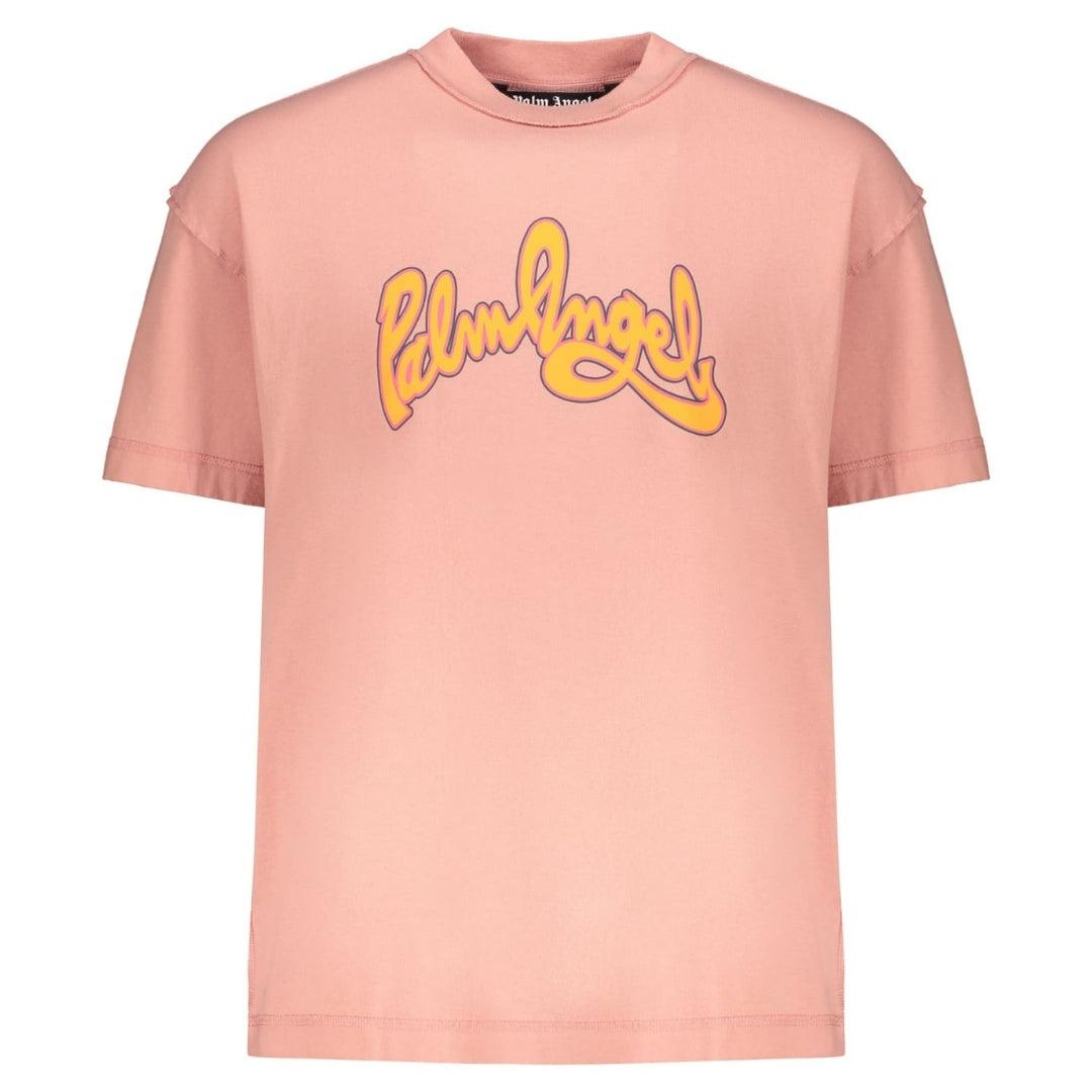 Pink - Front - Palm Angels Unisex Adult Seasonal Logo T-Shirt