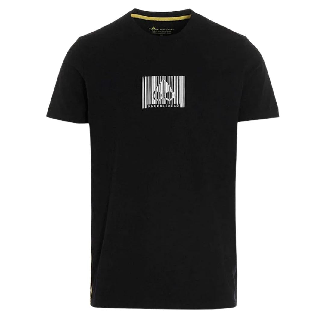 Black - Front - Moose Knuckles Mens Barcode T-Shirt
