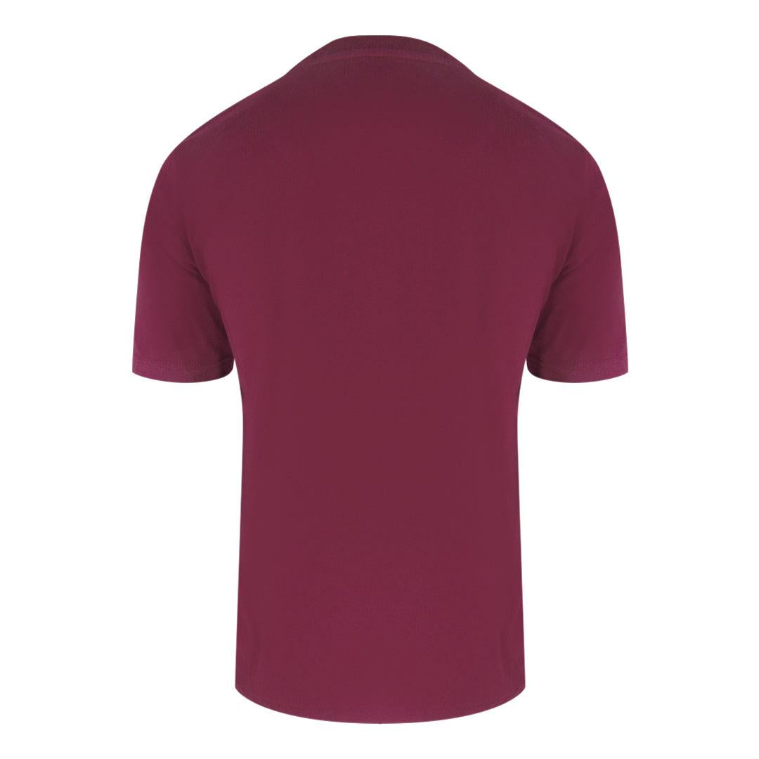 Burgundy - Back - Aquascutum Mens Active Checked Pocket T-Shirt