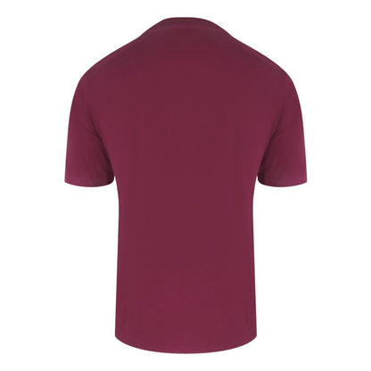 Burgundy - Back - Aquascutum Mens Active Checked Pocket T-Shirt