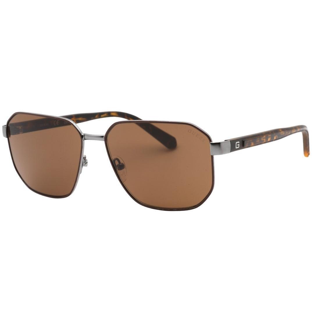 Grey-Brown - Back - Guess Mens Matte Sunglasses