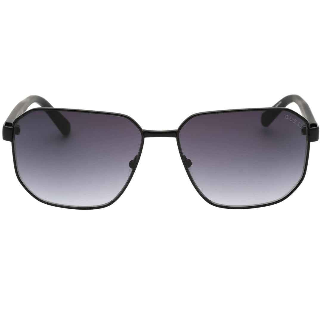 Dark Grey-Black - Front - Guess Mens Matte Sunglasses