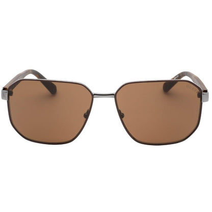 Grey-Brown - Front - Guess Mens Matte Sunglasses
