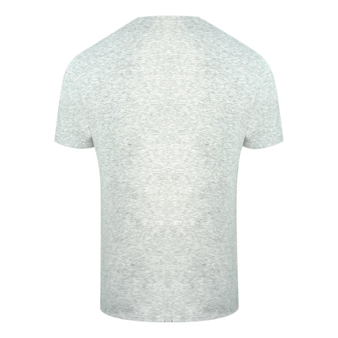 Grey - Back - Philipp Plein Mens Skull And Crossbones V Neck T-Shirt
