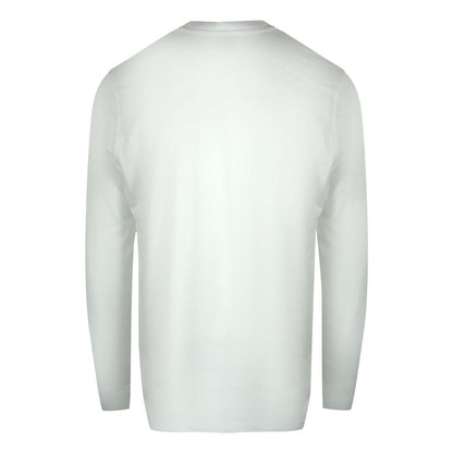 White - Back - Diesel Unisex Adult New D Logo Long-Sleeved T-Shirt