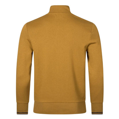 Dark Caramel - Side - Fred Perry Unisex Adult Half Zip Sweatshirt
