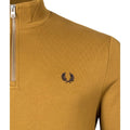Dark Caramel - Lifestyle - Fred Perry Unisex Adult Half Zip Sweatshirt