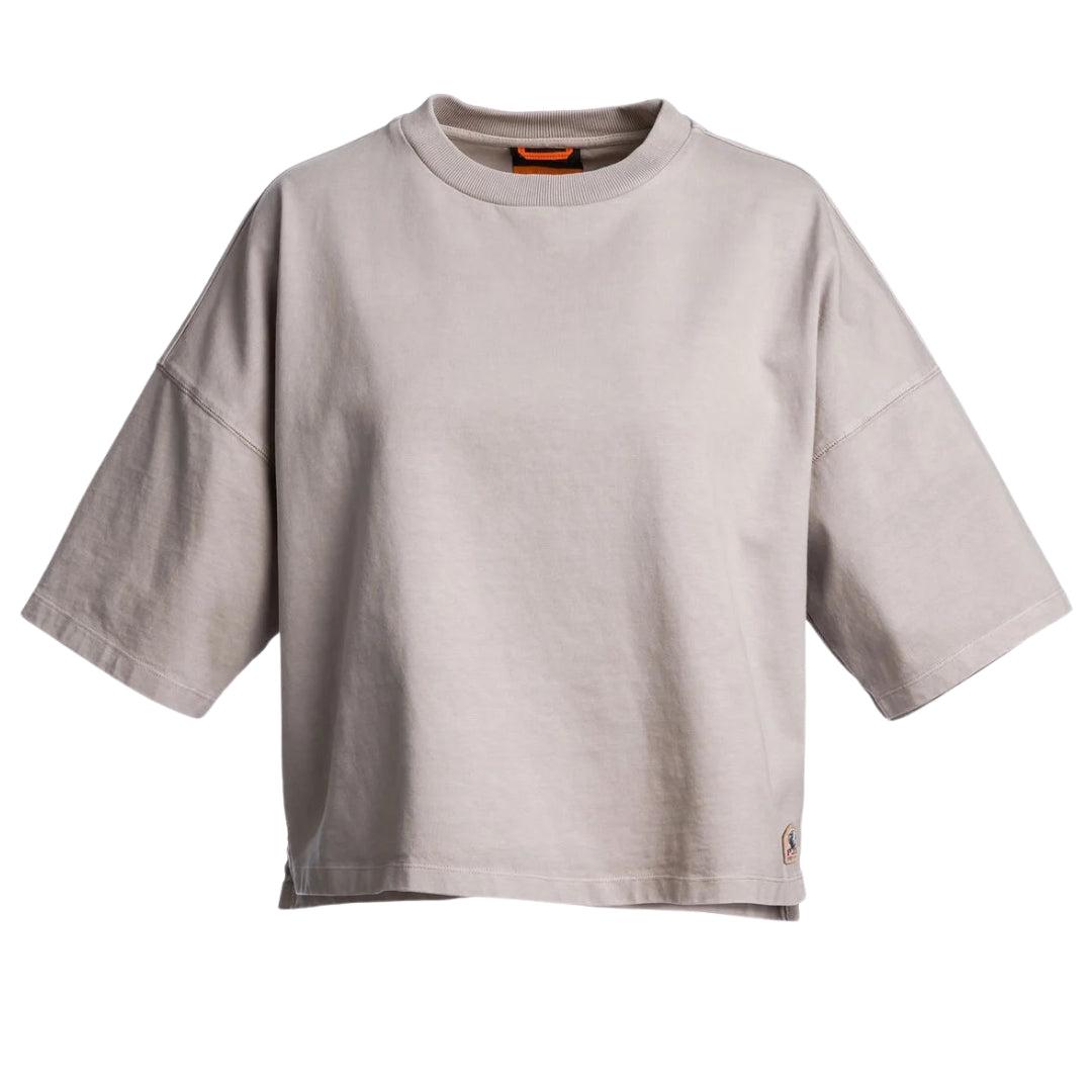 Beige - Back - Parajumpers Womens-Ladies Plain T-Shirt