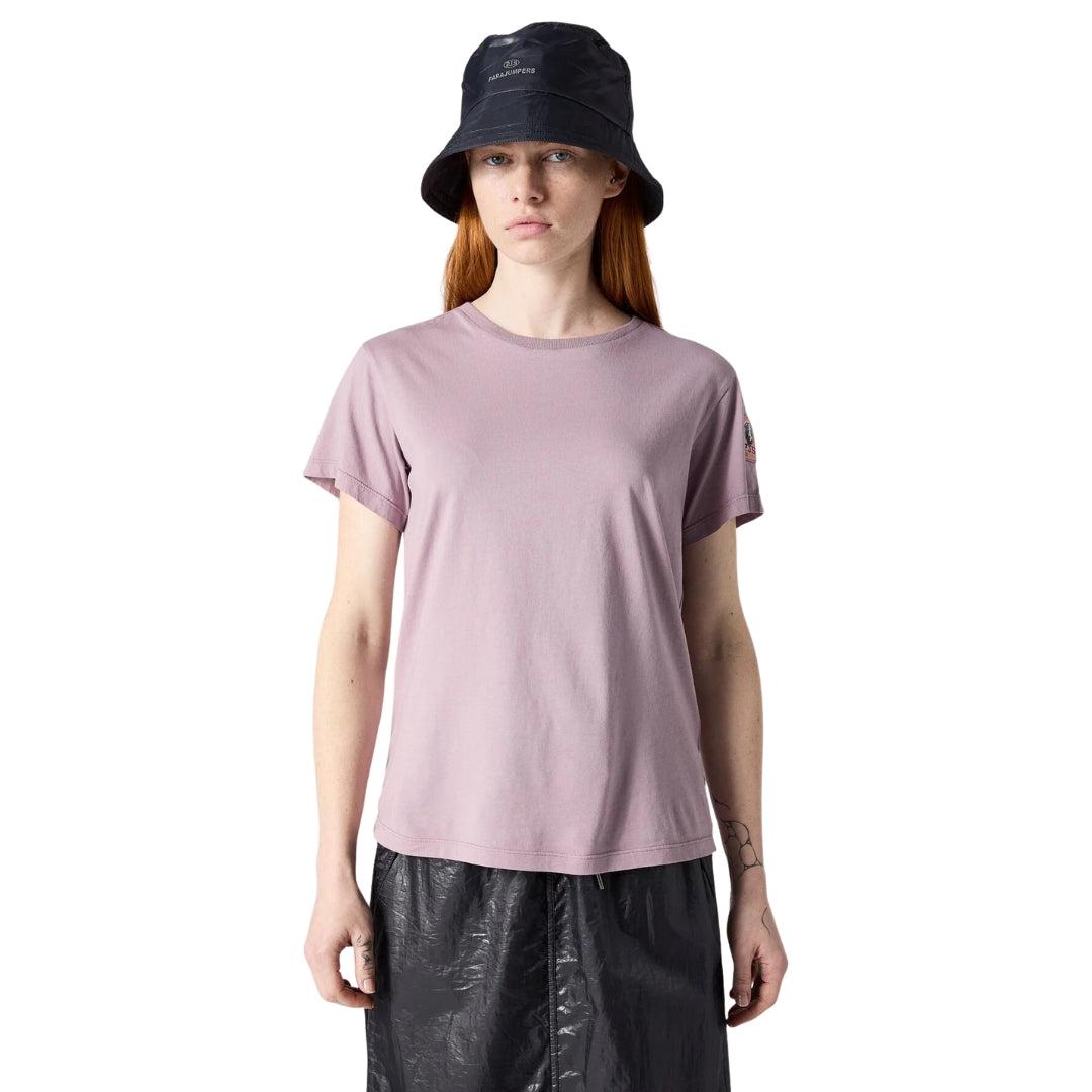 Lilac - Front - Parajumpers Womens-Ladies Plain T-Shirt