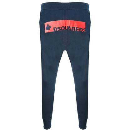 Navy - Back - DSquared2 Unisex Adult Maple Leaf Branded Sweatpants