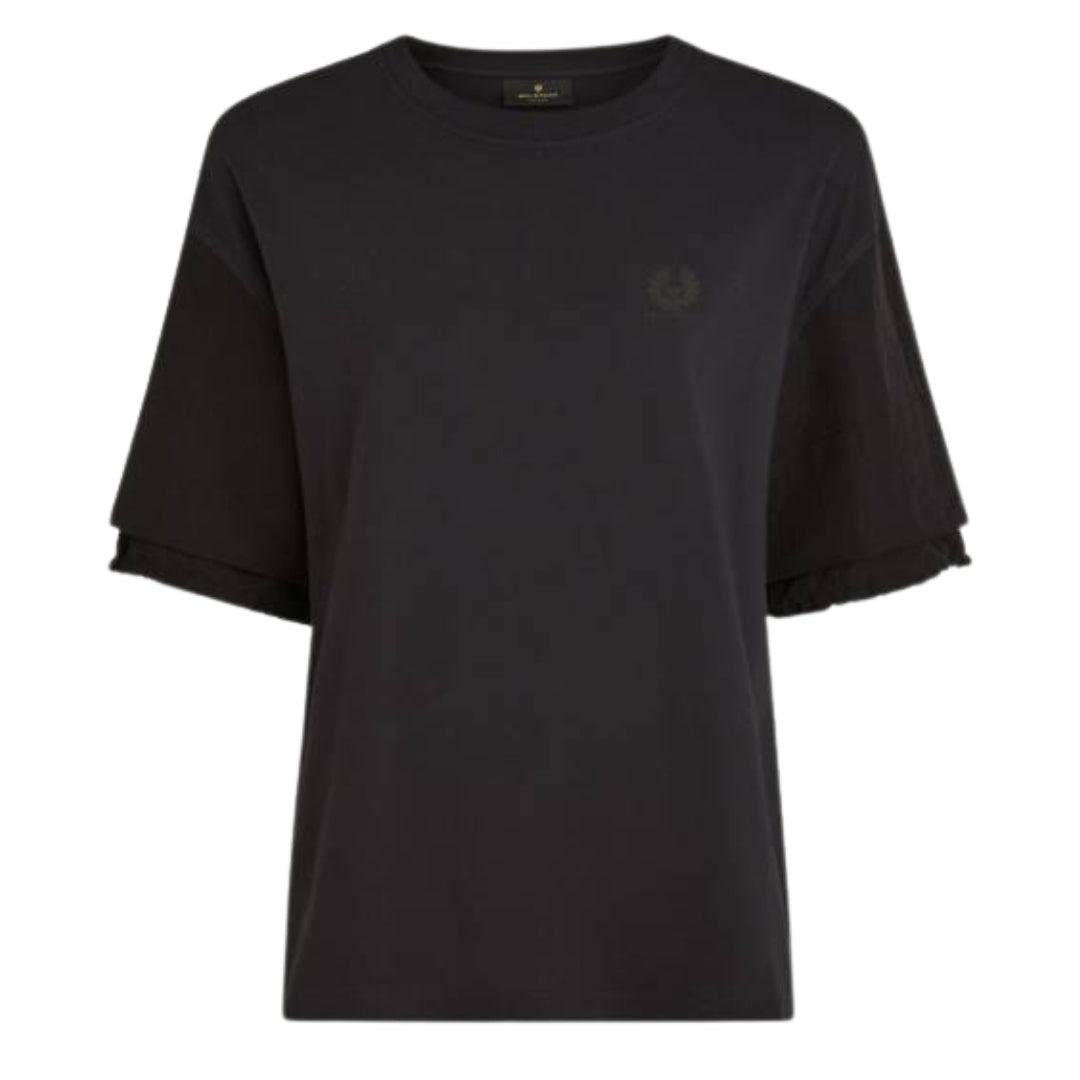 Black - Front - Belstaff Unisex Adult Logo T-Shirt