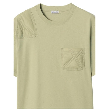 Hunter Green - Back - Burberry Unisex Adult Panelled Jersey T-Shirt