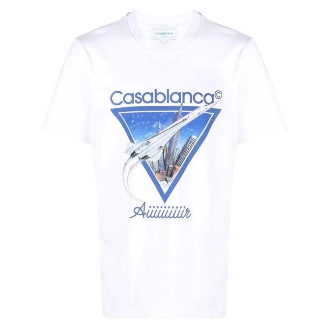 White - Back - Casablanca Mens Air Concorde T-Shirt