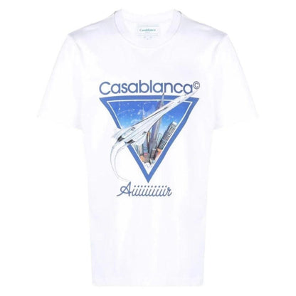 White - Back - Casablanca Mens Air Concorde T-Shirt