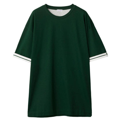 Dark Green - Front - Burberry Unisex Adult Stripe T-Shirt