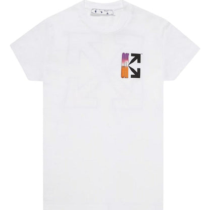 White - Pack Shot - Off White Unisex Adult Gradient Logo Slim T-Shirt
