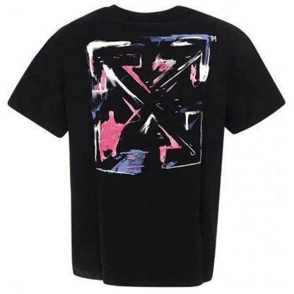 Black - Back - Off-White Unisex Adult Arrow Casual T-Shirt