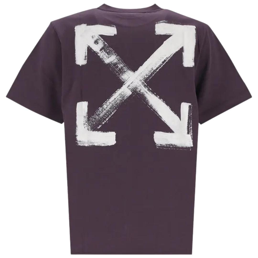 Purple - Back - Off-White Unisex Adult Arrow Logo Oversized T-Shirt