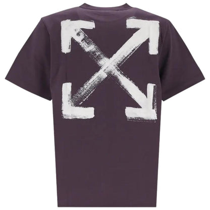 Purple - Back - Off-White Unisex Adult Arrow Logo Oversized T-Shirt