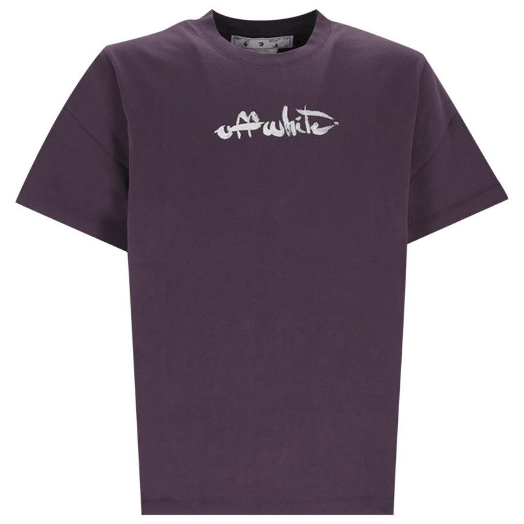 Purple - Front - Off-White Unisex Adult Arrow Logo Oversized T-Shirt