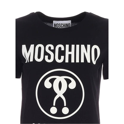 Black - Side - Moschino Mens Double Question Mark T-Shirt