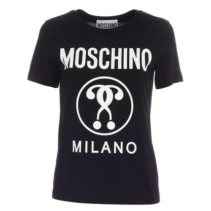 Black - Front - Moschino Mens Double Question Mark T-Shirt
